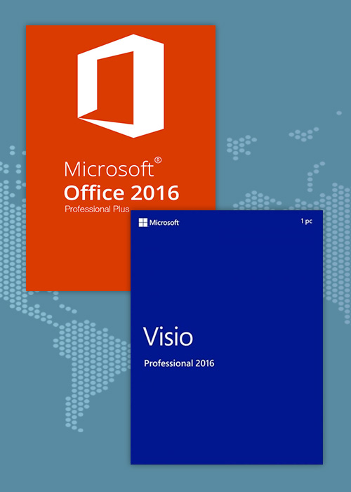 Office2016 Professional Plus + Visio Professional 2016 Key Pack
